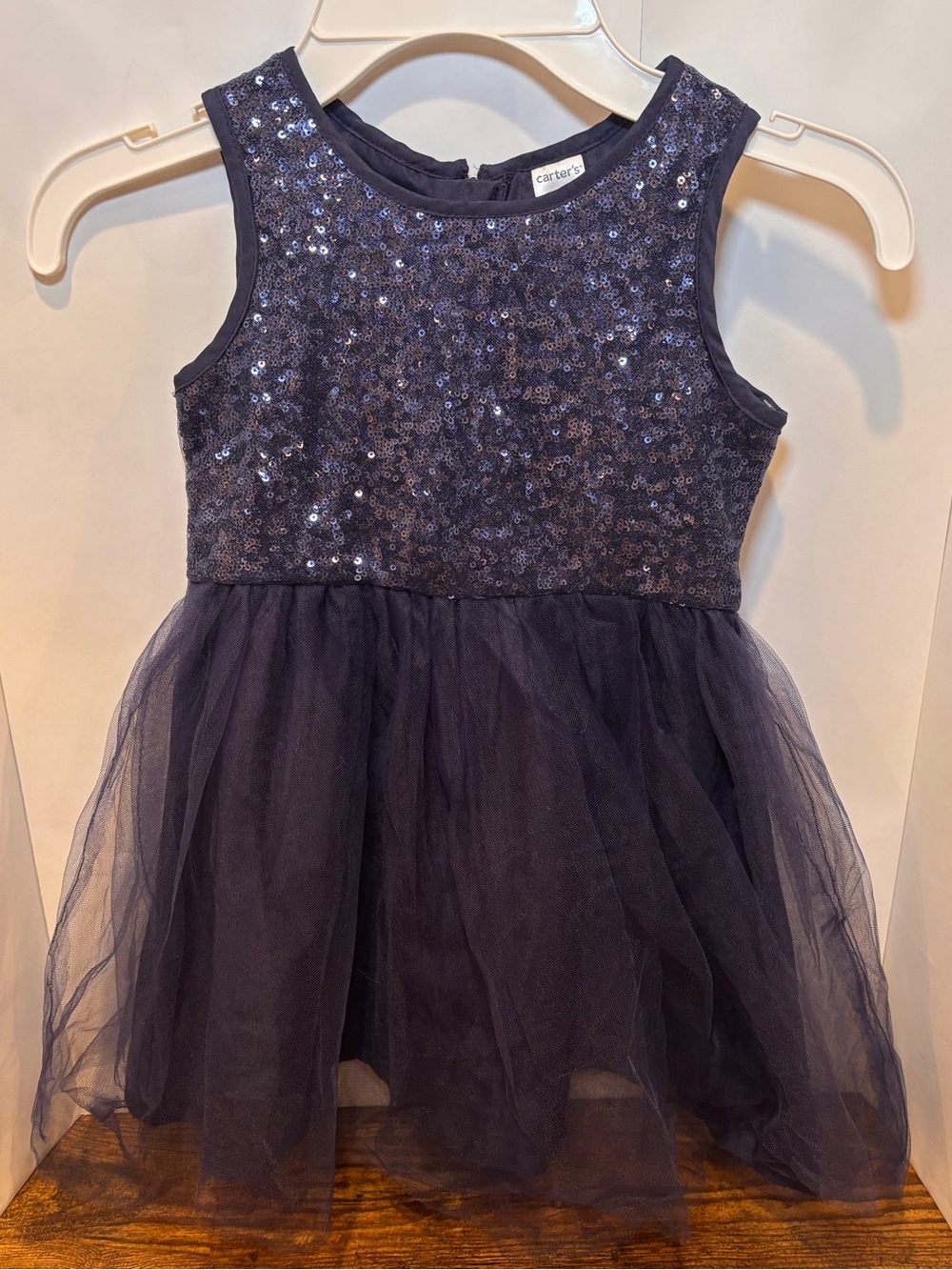 Carter’s Girls 3T Navy Sequin Tulle Holiday Party Dress